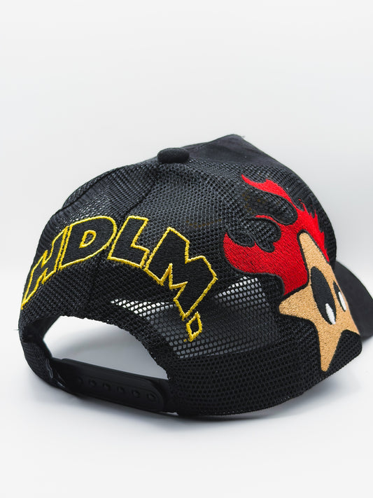 Psycho Star Trucker Hat (Black/Red)
