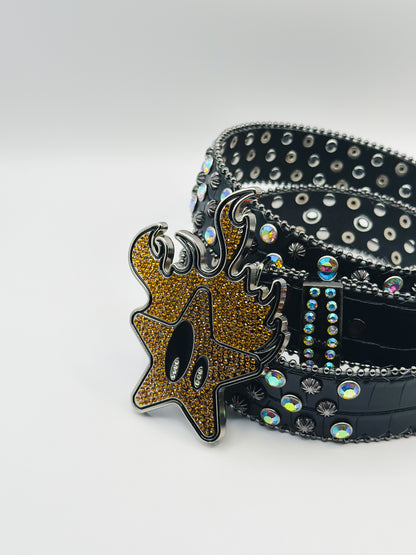 PSYCHO STAR BELT (Rainbow black)