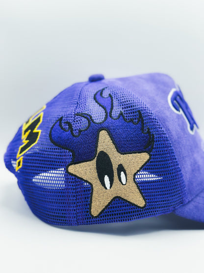 Psycho Star Trucker Hat ( Purple)