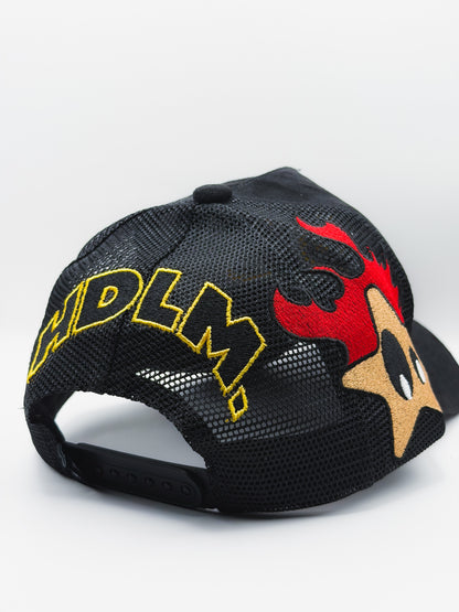 Psycho Star Trucker Hat (Black/Red)
