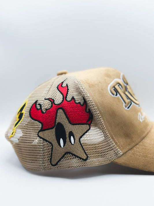 Psycho Star Trucker Hat (Cream)