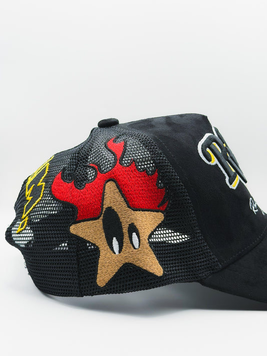 Psycho Star Trucker Hat (Black/Red)