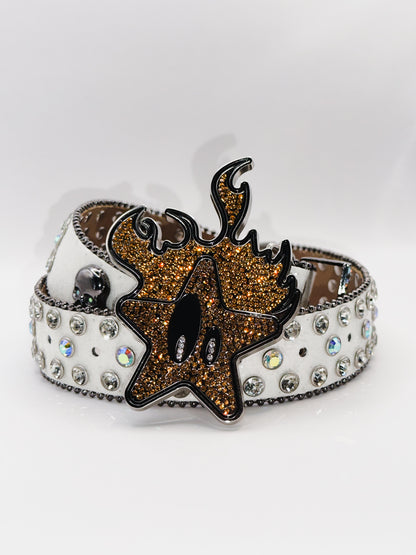 PSYCHO STAR BELT (White)