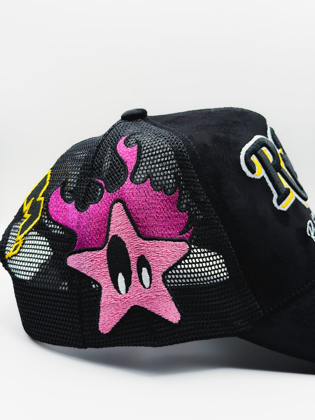 Psycho Star Trucker Hat (Black/Pink)