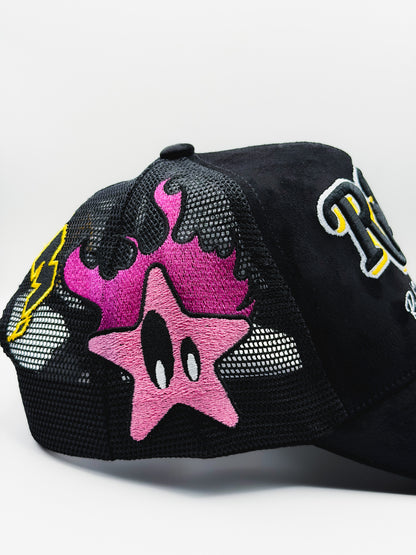 Psycho Star Trucker Hat (Black/Pink)