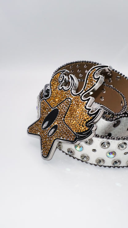 PSYCHO STAR BELT (White)