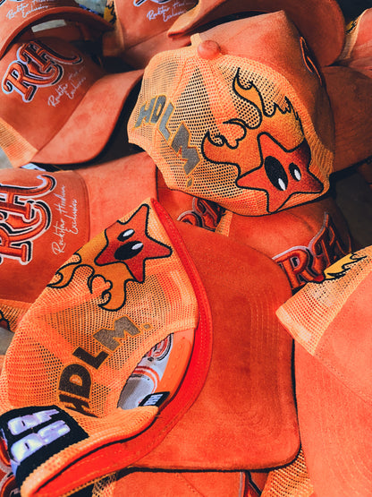 PSYCHO STARZ TRUCKER HAT - ORANGE