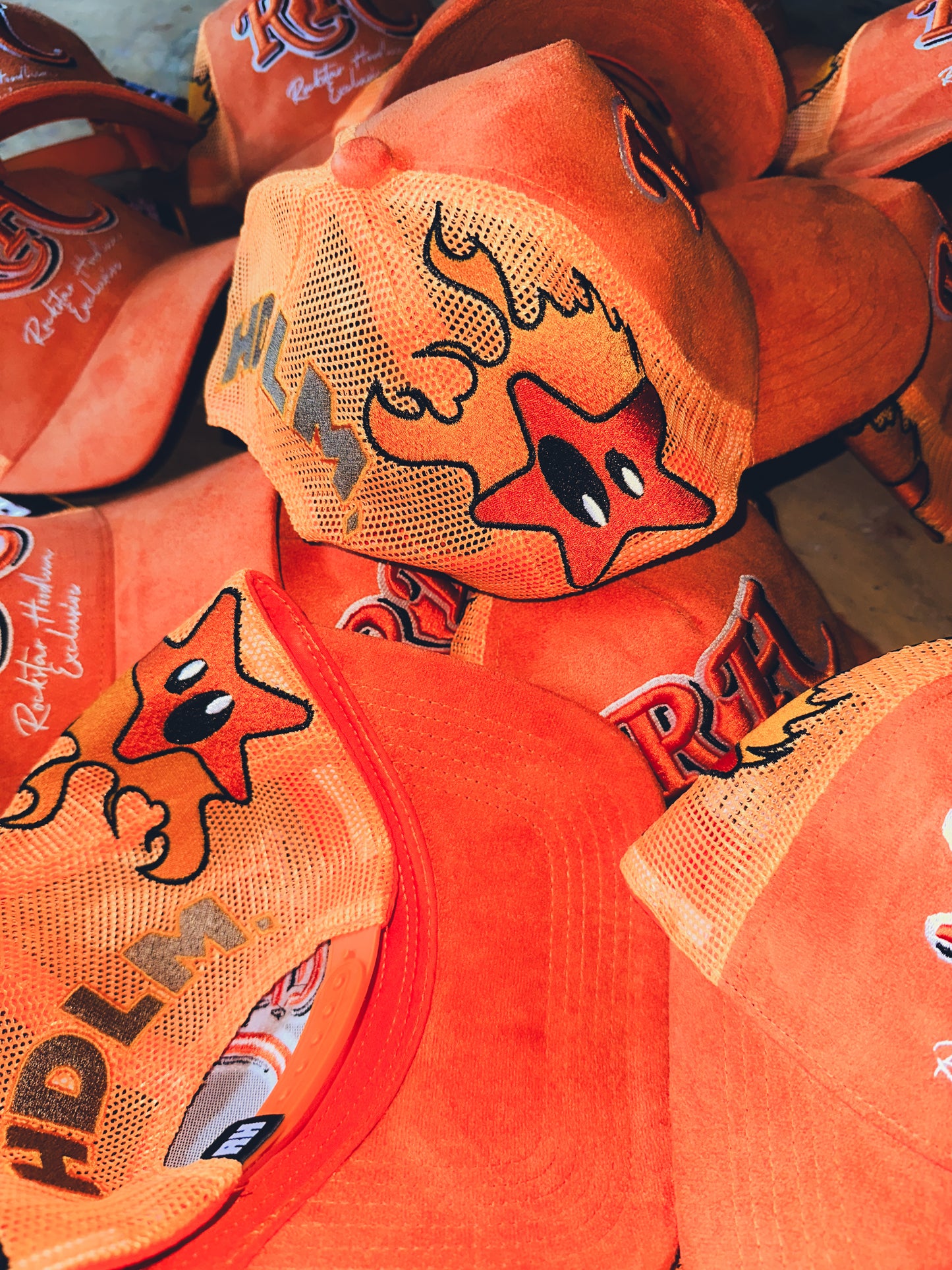 PSYCHO STARZ TRUCKER HAT - ORANGE