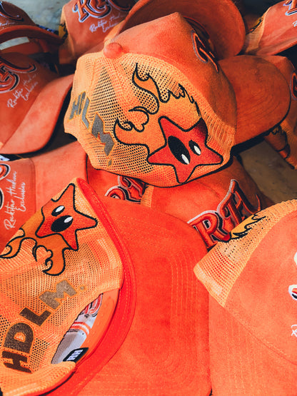 PSYCHO STARZ TRUCKER HAT - ORANGE