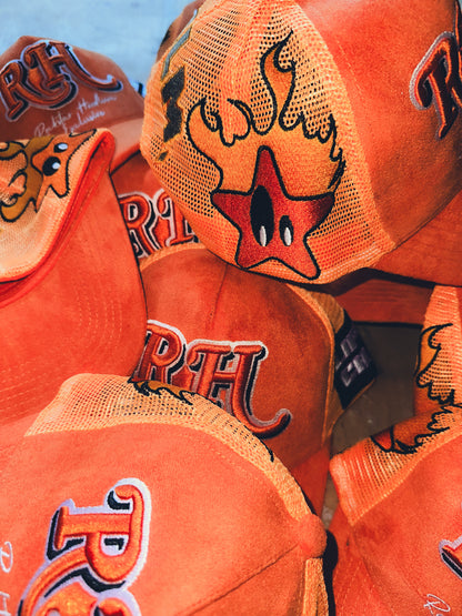 PSYCHO STARZ TRUCKER HAT - ORANGE